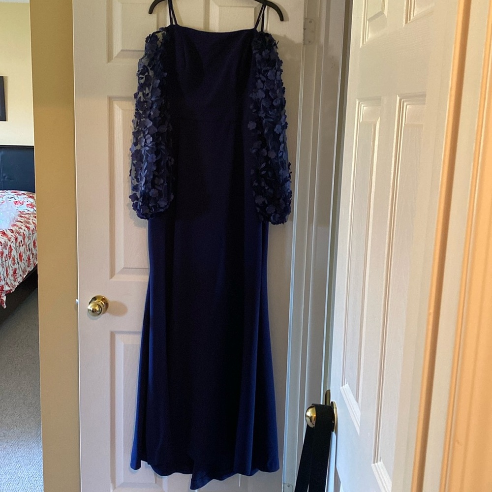 Eliza J Navy Strapless Dress